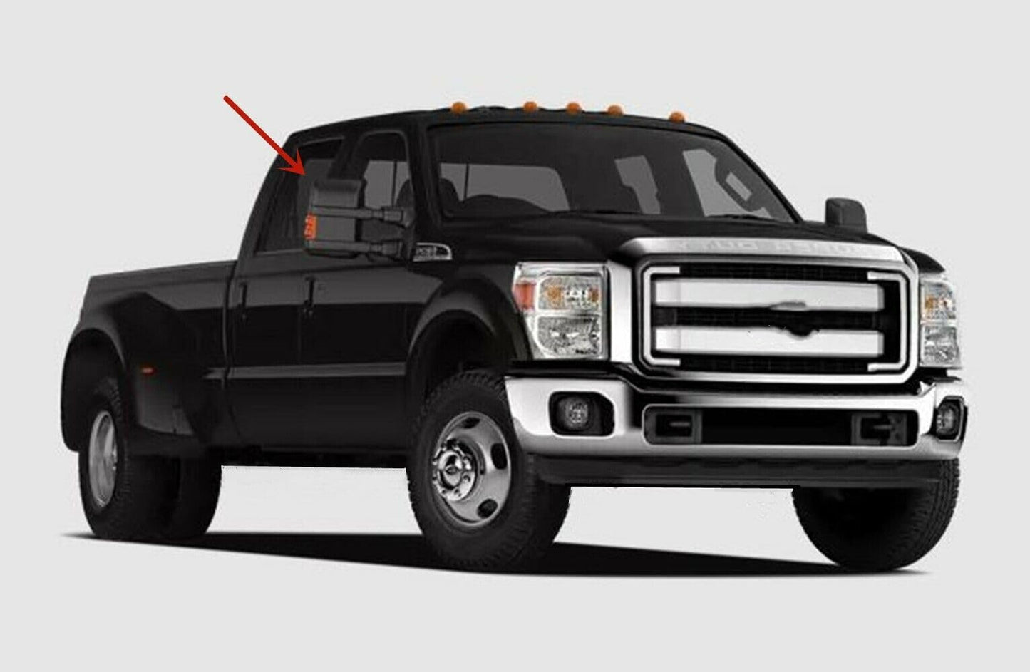 Privacy Passenger Right Side Rear Door Window Door Glass Compatible with Ford F250 F350 F450 F550 F650 F750 4 Door Crew Cab 1999-2012 Models