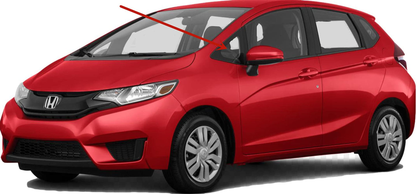 Driver Left Side Front Vent Window Vent Glass Compatible with Honda Fit 4 Door Hatchback 2015-2020 Models