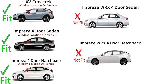 Driver Left Side Front Vent Window Vent Glass Compatible with Subaru XV Crosstrek 2013-2017 / Impreza 2012-2016 Models