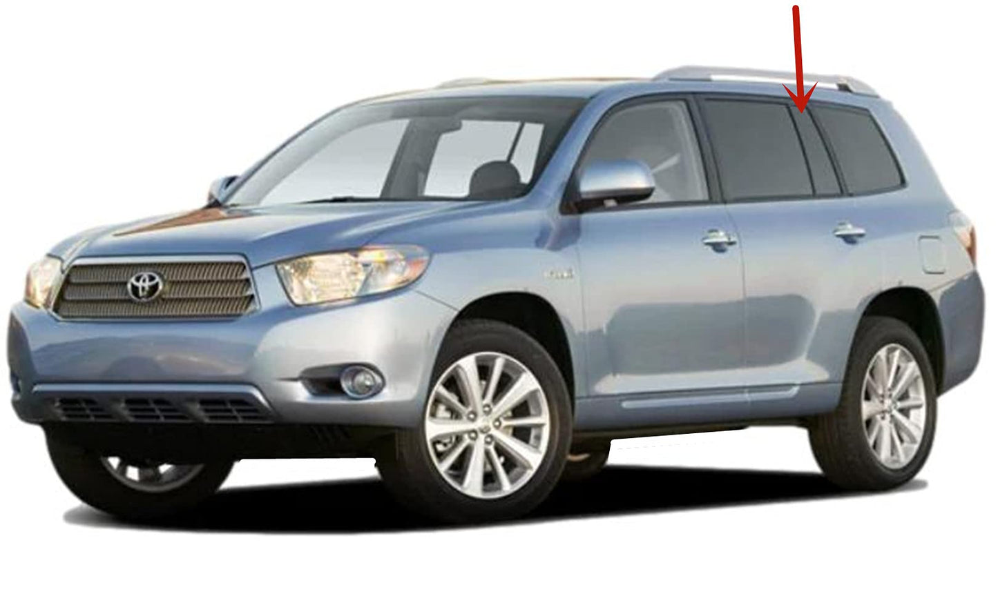 Driver Left Side Rear Vent Window Vent Glass Compatible with Toyota Highlander 2008-2013 Models