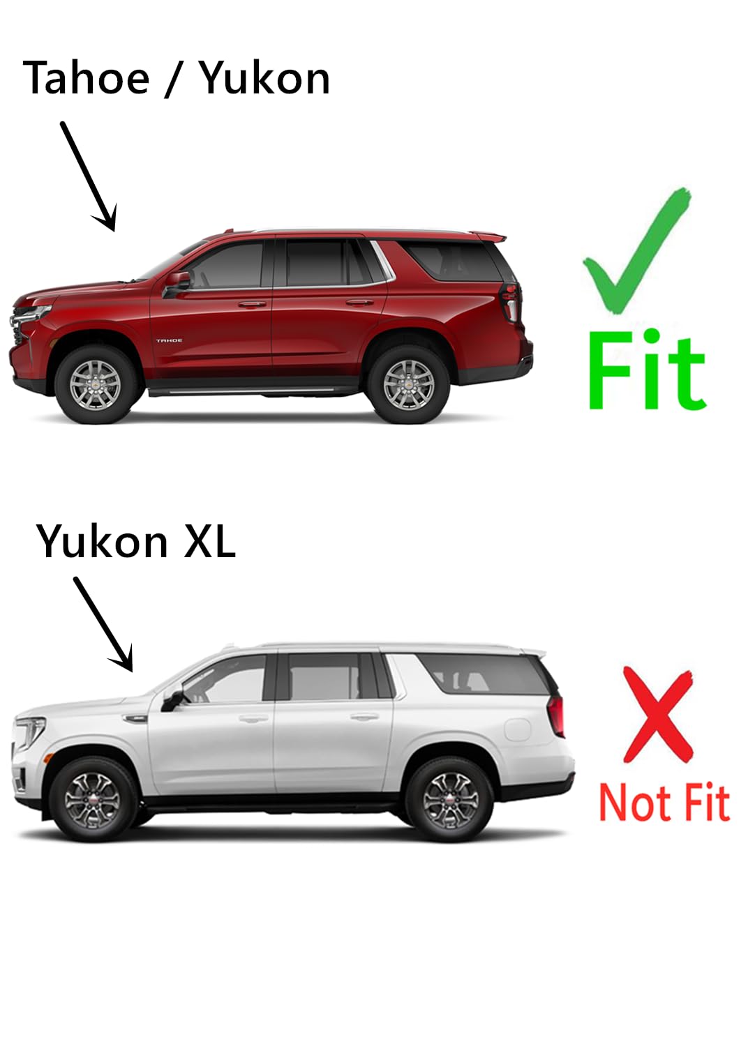 Driver Left Side Quarter Window Quarter Glass Compatible with Chevrolet Tahoe / GMC Yukon 2021-2025 Models (Not For Yukon XL)