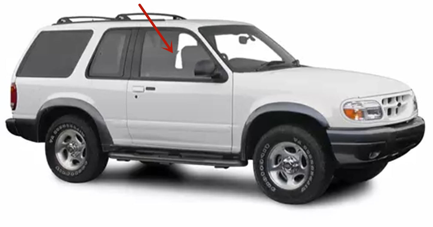 Passenger Right Side Door Window Door Glass Compatible with Ford Explorer/Mazda Navajo 1991-1994 2 Door Models