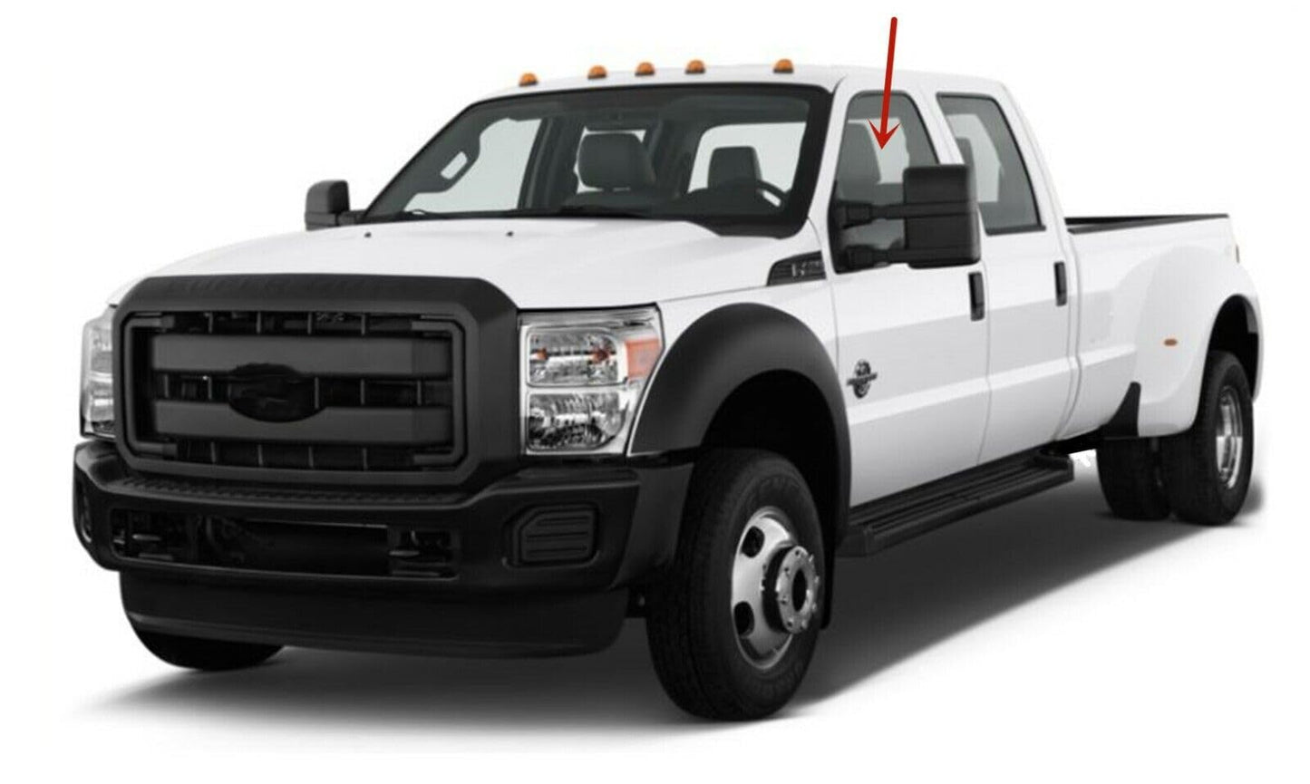 Driver Left Side Front Door Window Door Glass Compatible with Ford F250/F350/F450/F550/F650/F750 1999-2012 Models (Not for F250LD Light Duty)
