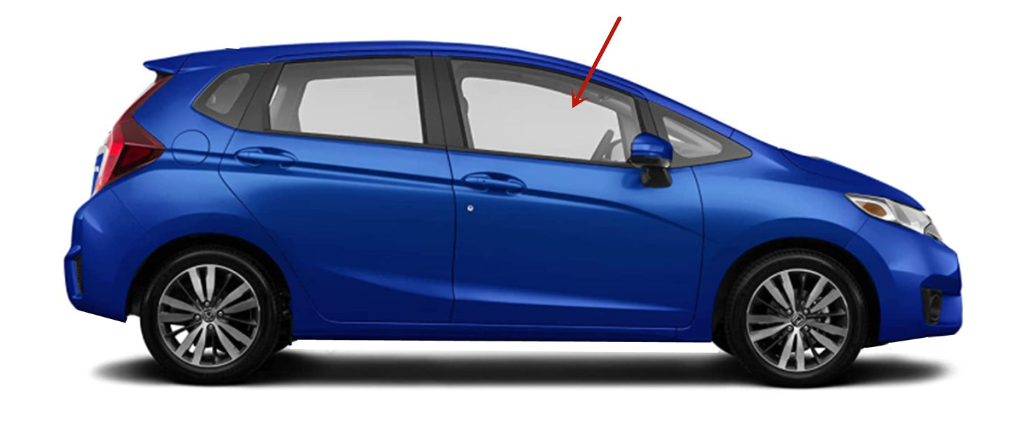 Passenger Right Side Front Door Window Door Glass Compatible with Honda Fit 4 Door Hatchback 2015-2020 Models