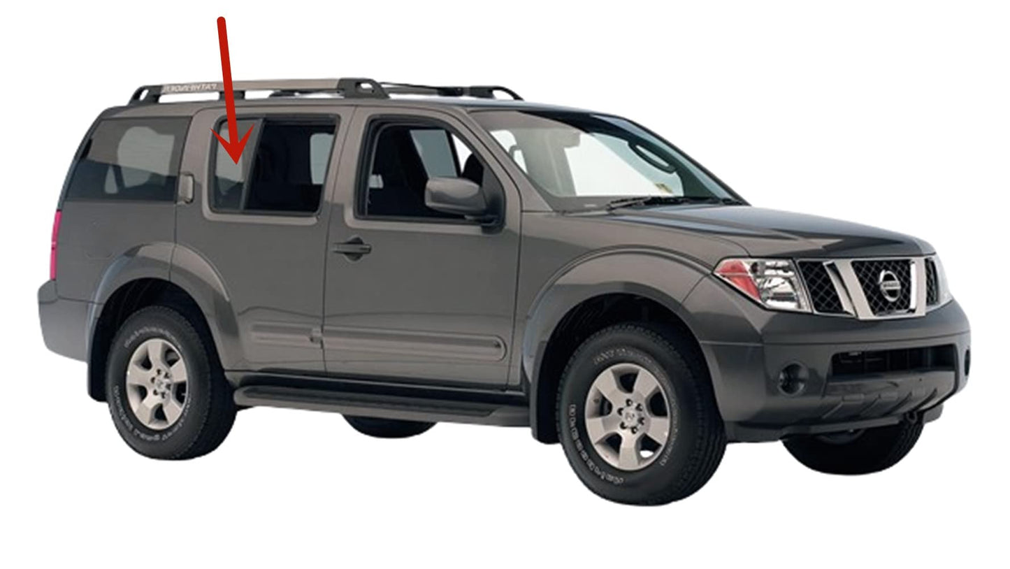 Passenger Right Side Rear Vent Window Vent Glass Compatible with Nissan Pathfinder 2005-2012 Models