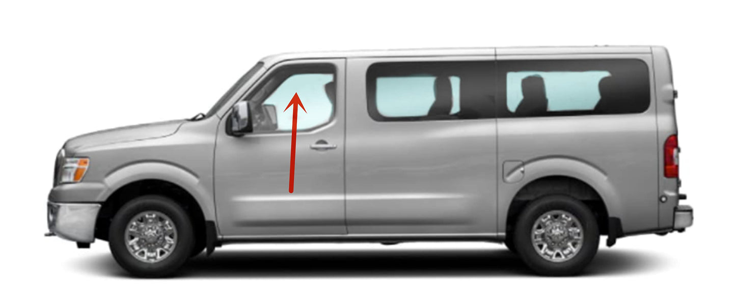 Driver Left Side Front Door Window Door Glass Compatible with Nissan NV1500 NV2500 NV3500 2012-2020 Models