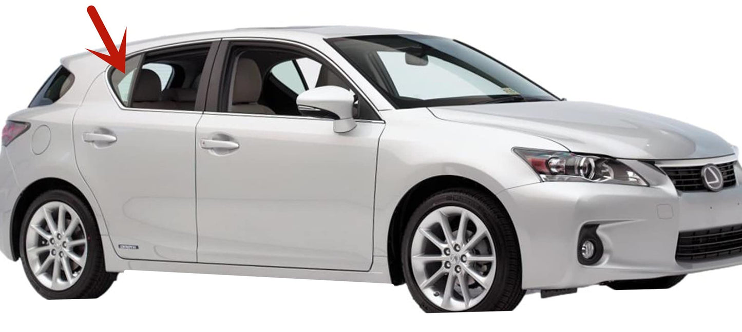 Passenger Right Side Rear Vent Window Vent Glass Compatible with Lexus CT200/ CT200h 2011-2018 Models