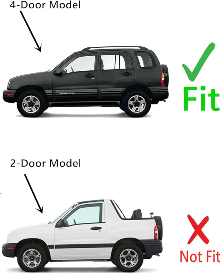 Heated Back Tailgate Window Back Glass Compatible with Chevrolet Tracker 1999-2005 Models