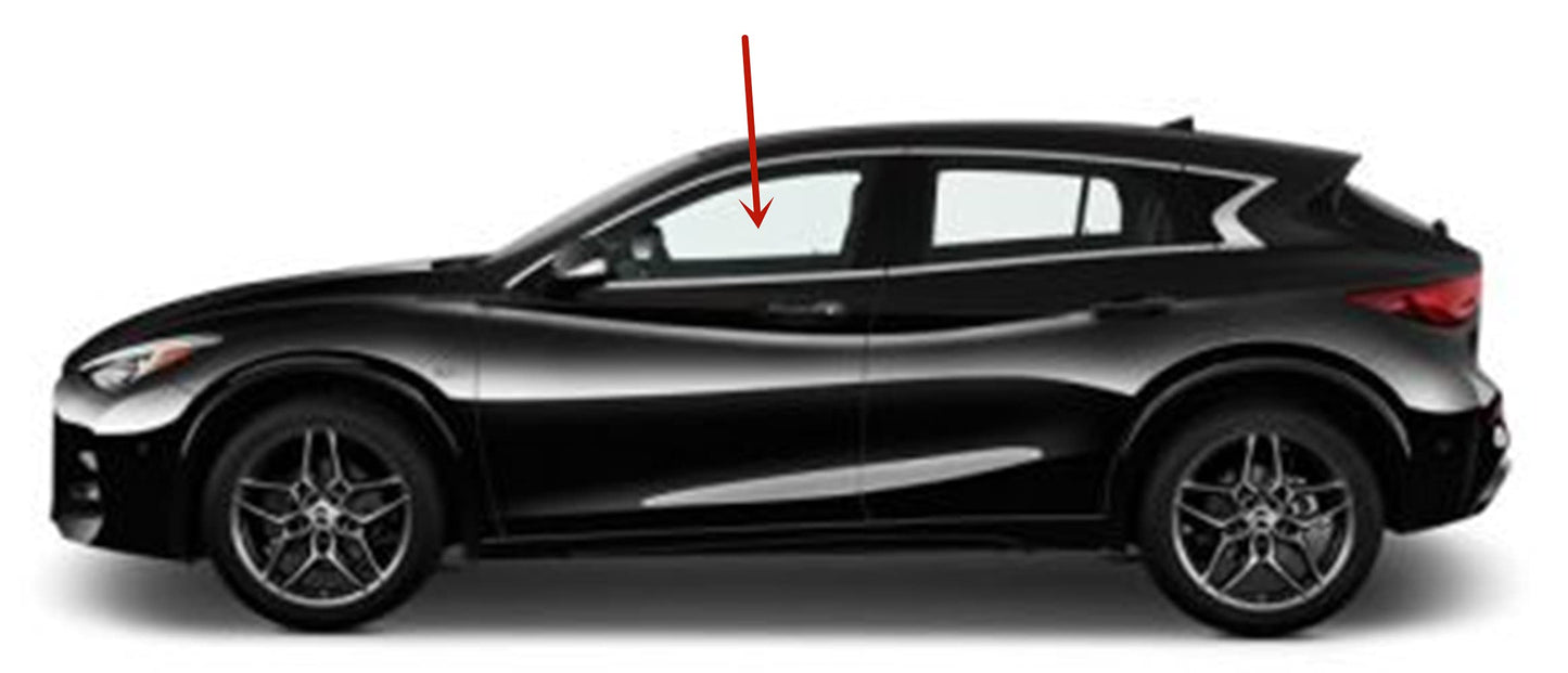 Driver Left Side Front Door Window Door Glass Compatible with Infiniti QX30 2017-2019 Models