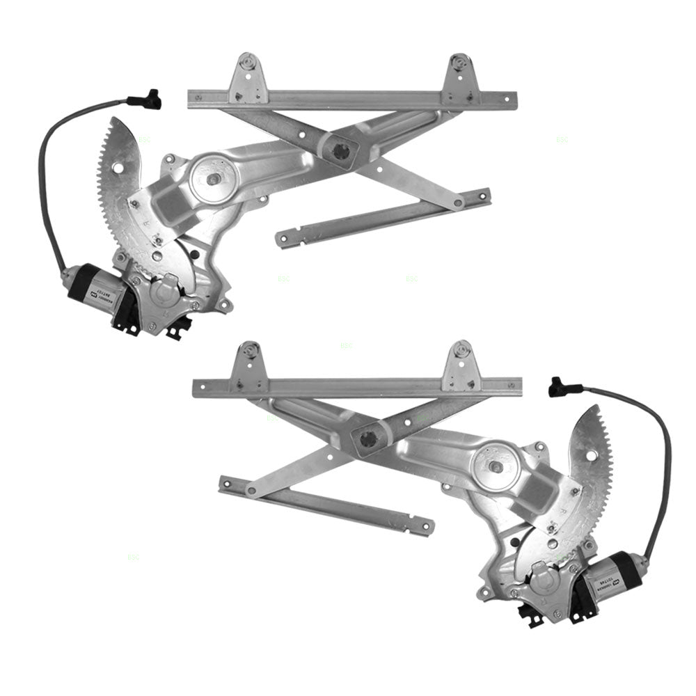 Driver and Passenger Rear Power Window Lift Regulators with Motors Compatible with 97-01 Camry 69804AA010 69803AA010