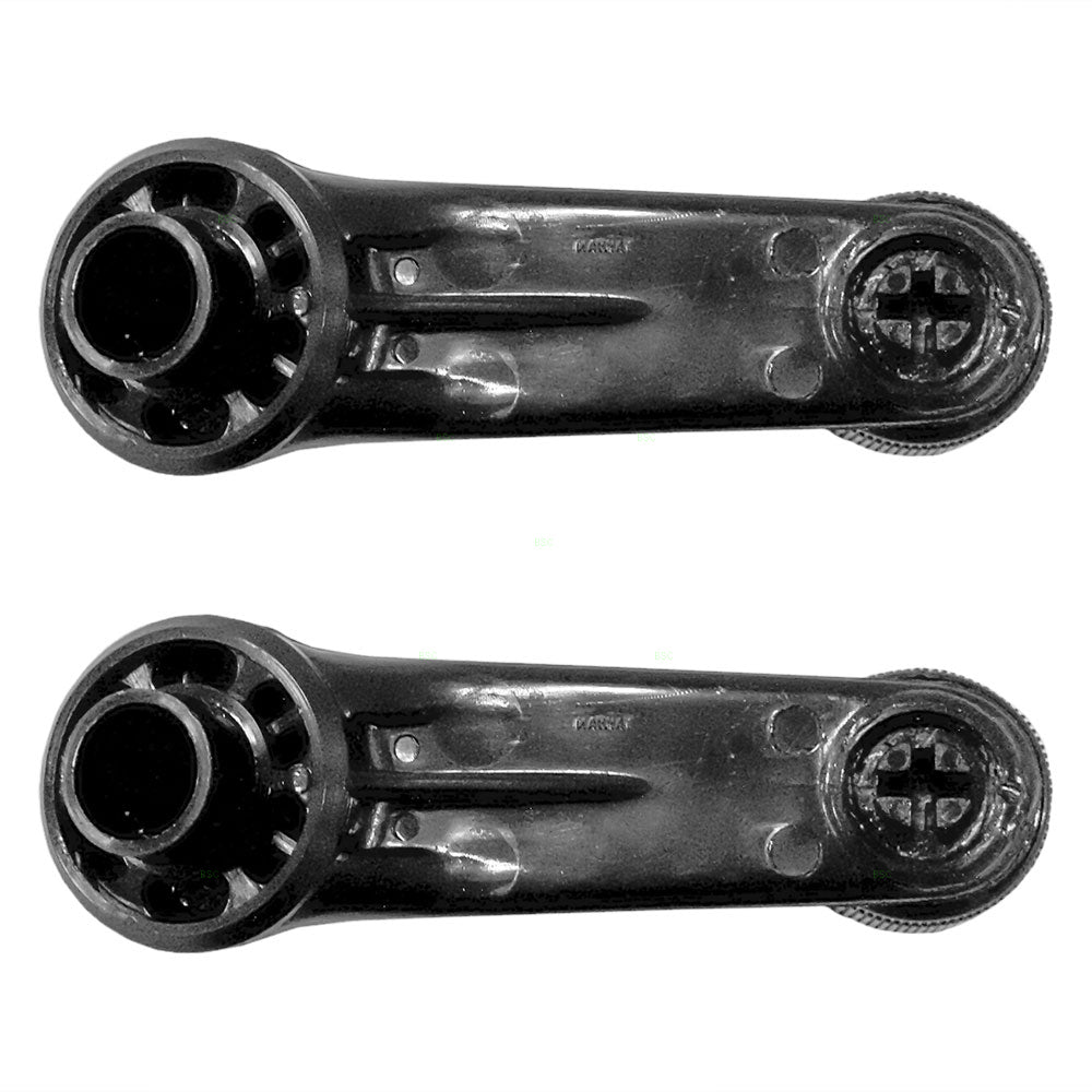 Front Manual Window Regulators and Black with Chrome Crank Handles Compatible with 90-95 4Runner