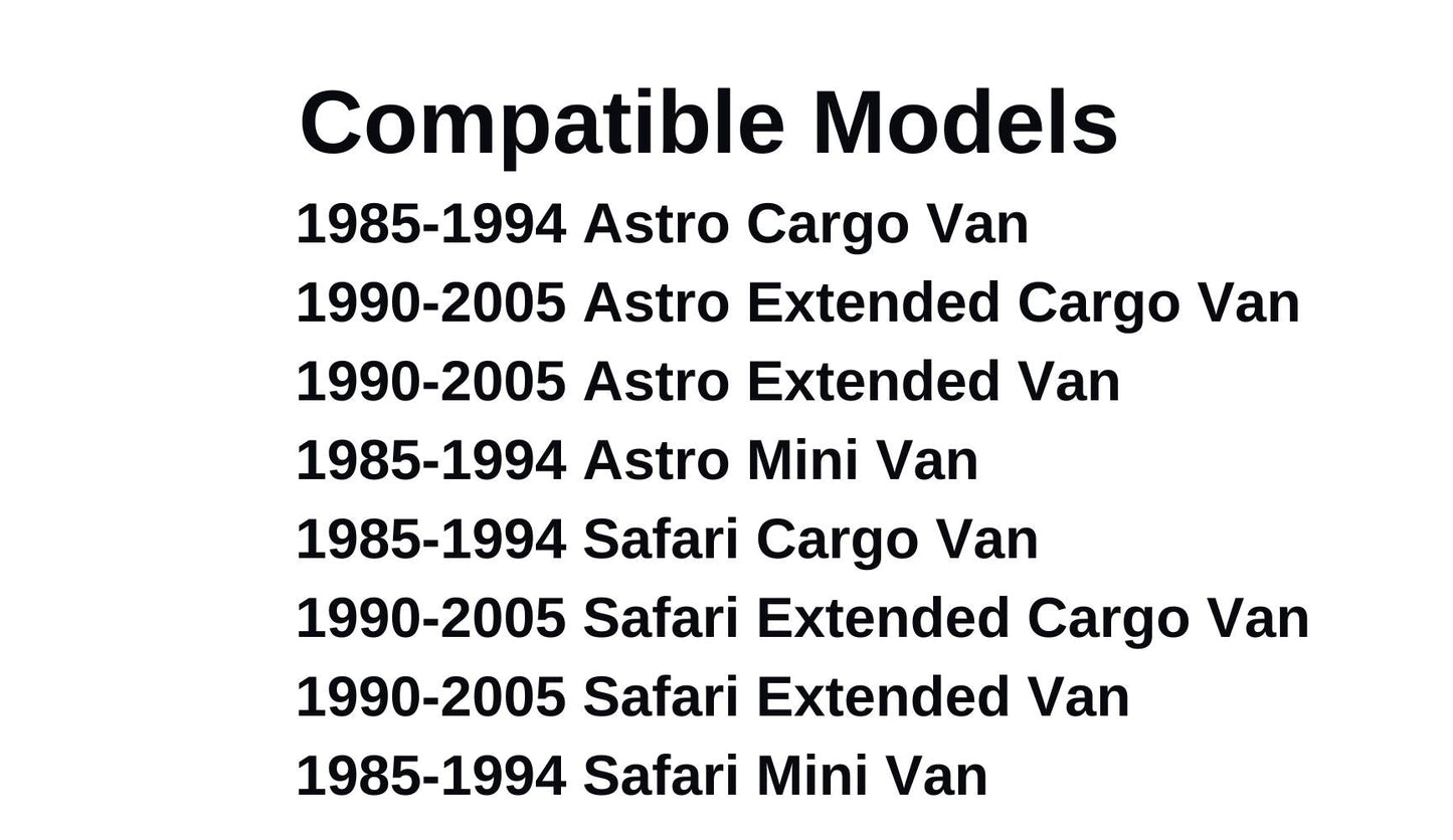 Driver Left Side Front Door Window Door Glass Compatible with Chevrolet Astro/GMC Safari 1985-2005 Models