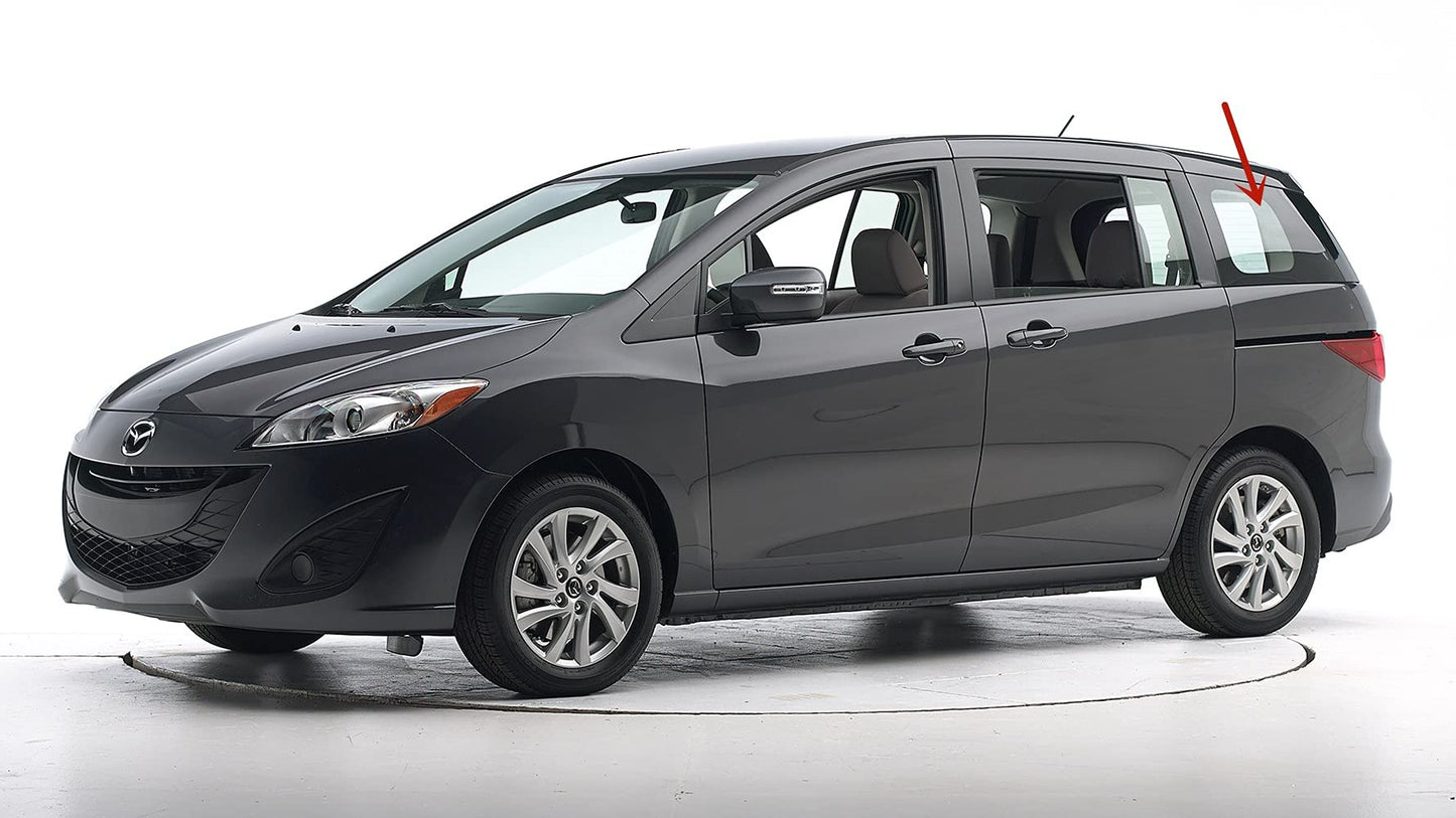 Driver Left Side Rear Quarter Window Quarter Glass Compatible with Mazda 5 Mini Van 2012-2017 Models