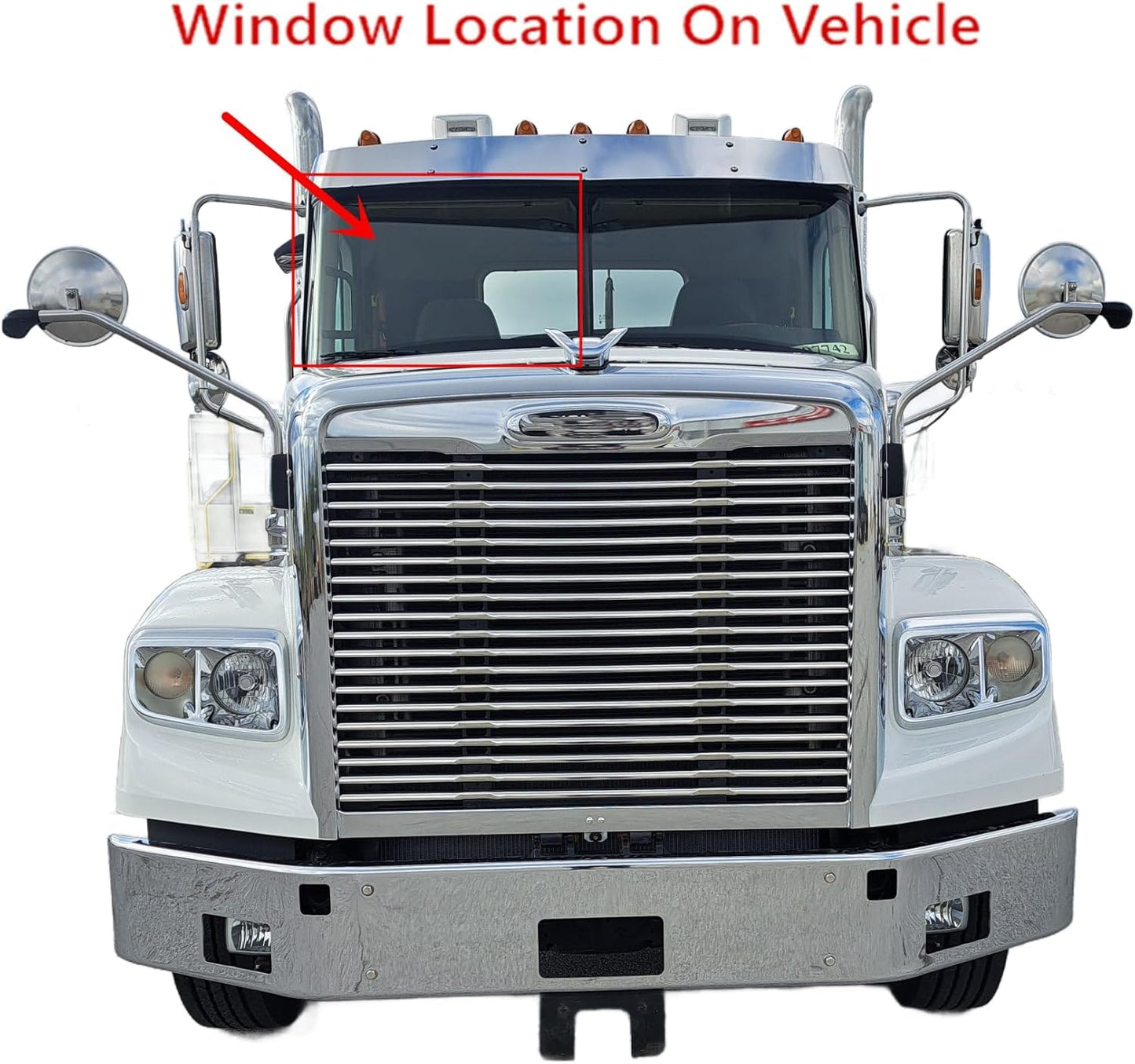 Laminated Passenger Right Side Front Windshield Window Glass Compatible with Freightliner Coronado Columbia Century Class 1996-2018 / 112SD 2012-2022 Models