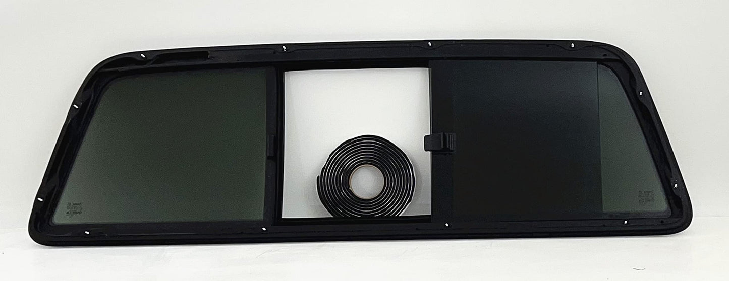 Manual Slider Back Window Back Glass Compatible with Ford F150 1997-2003 / F150Heritage 2004 / F250LD (Light Duty Only) 1997-1999 Pickups