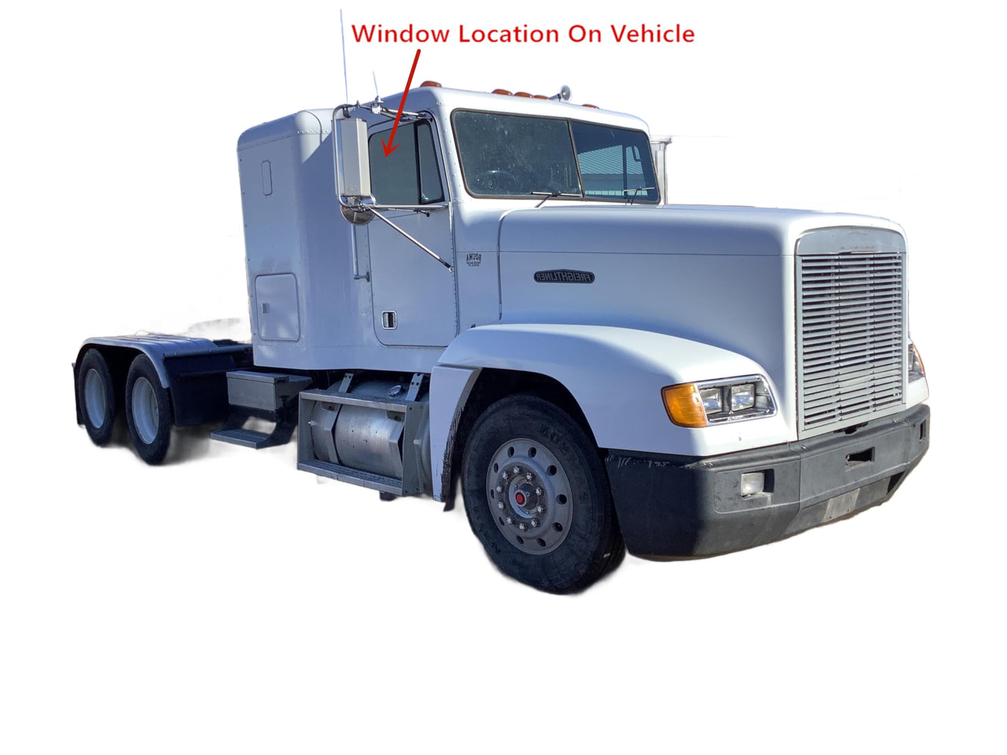 Tempered Passenger Right Or Driver Left Side Door Window Glass Compatible with Freightliner Classic XL FLD120SD 1989-2010 & FLC120 FLD112 FLD120 Silver Aero Raised Roof 1979-2004 Models