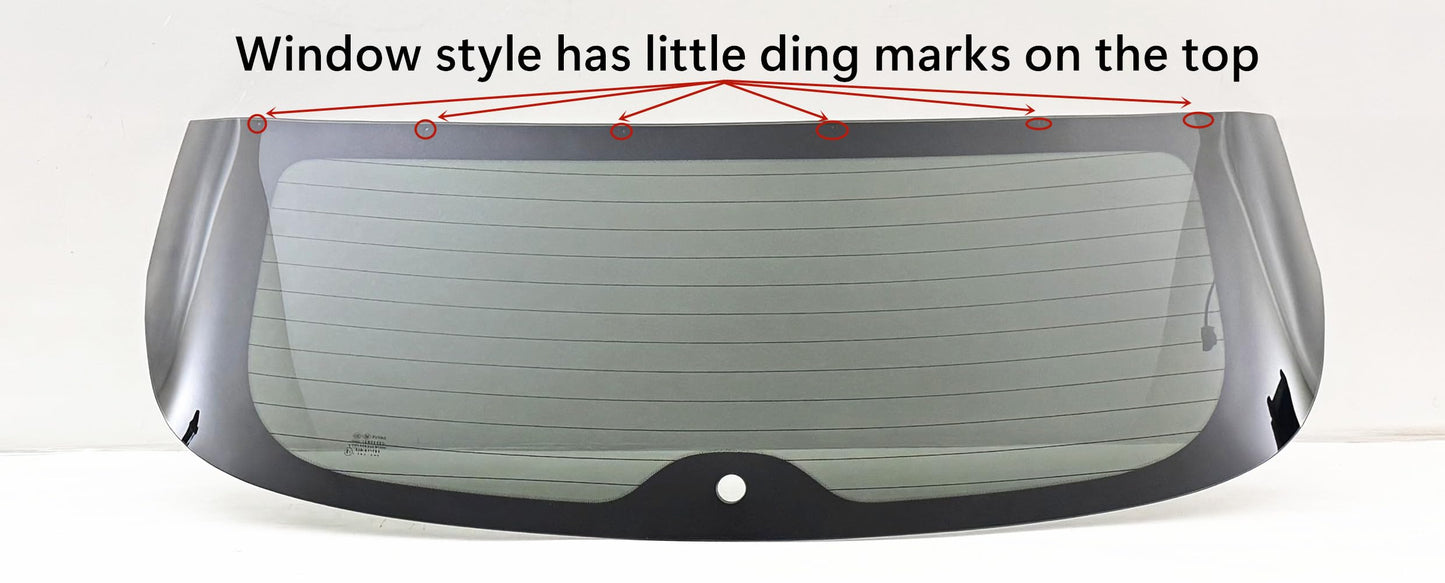 W/ Ding Mark Style Heated Rear Back Tailgate Liftgate Window Back Glass Compatible with Buick Encore 2013-2022 Models (Not For Encore GX)