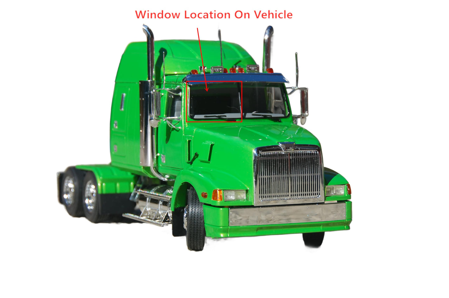 Laminated Passenger Right Side Front Windshield Window Glass Compatible with Western Star Constellation Series Conventional Cab 1996-2022 Models