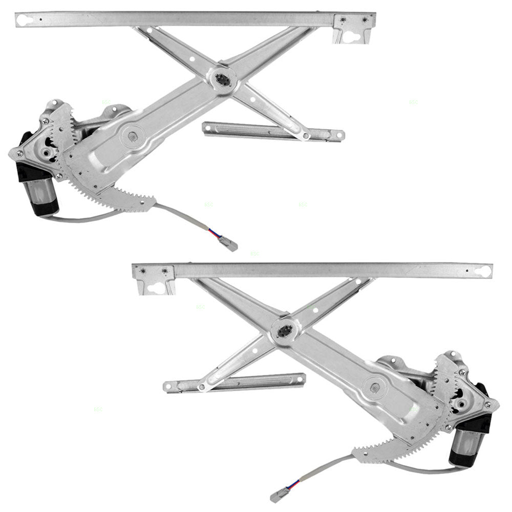 Driver and Passenger Front Power Window Lift Regulators & Motors Assemblies Compatible with 92-95 Civic 72251SR4J01 72211SR4J01