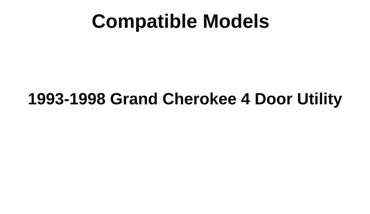Driver Left Side Front Door Window Door Glass Compatible with Jeep Grand Cherokee 1993-1998