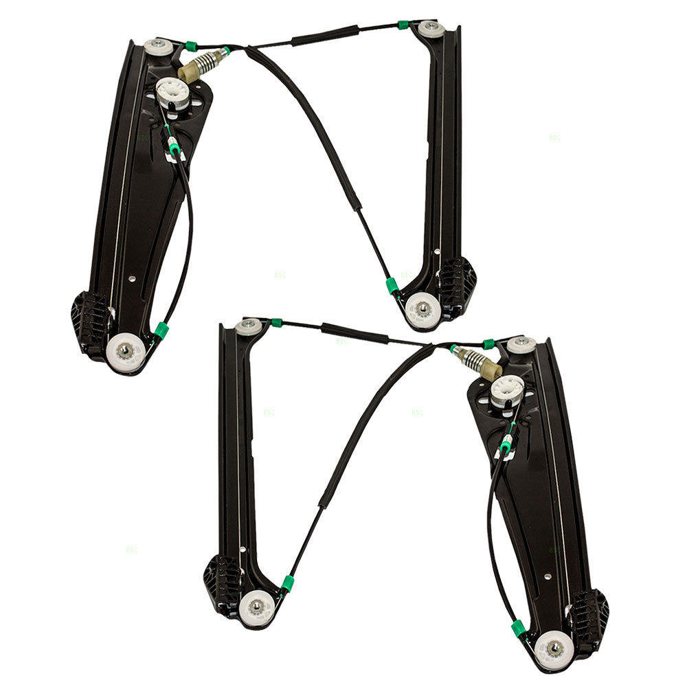 Driver and Passenger Front Power Window Lift Regulators Compatible with 2002-2008 7 Series 51337202479 51337202480