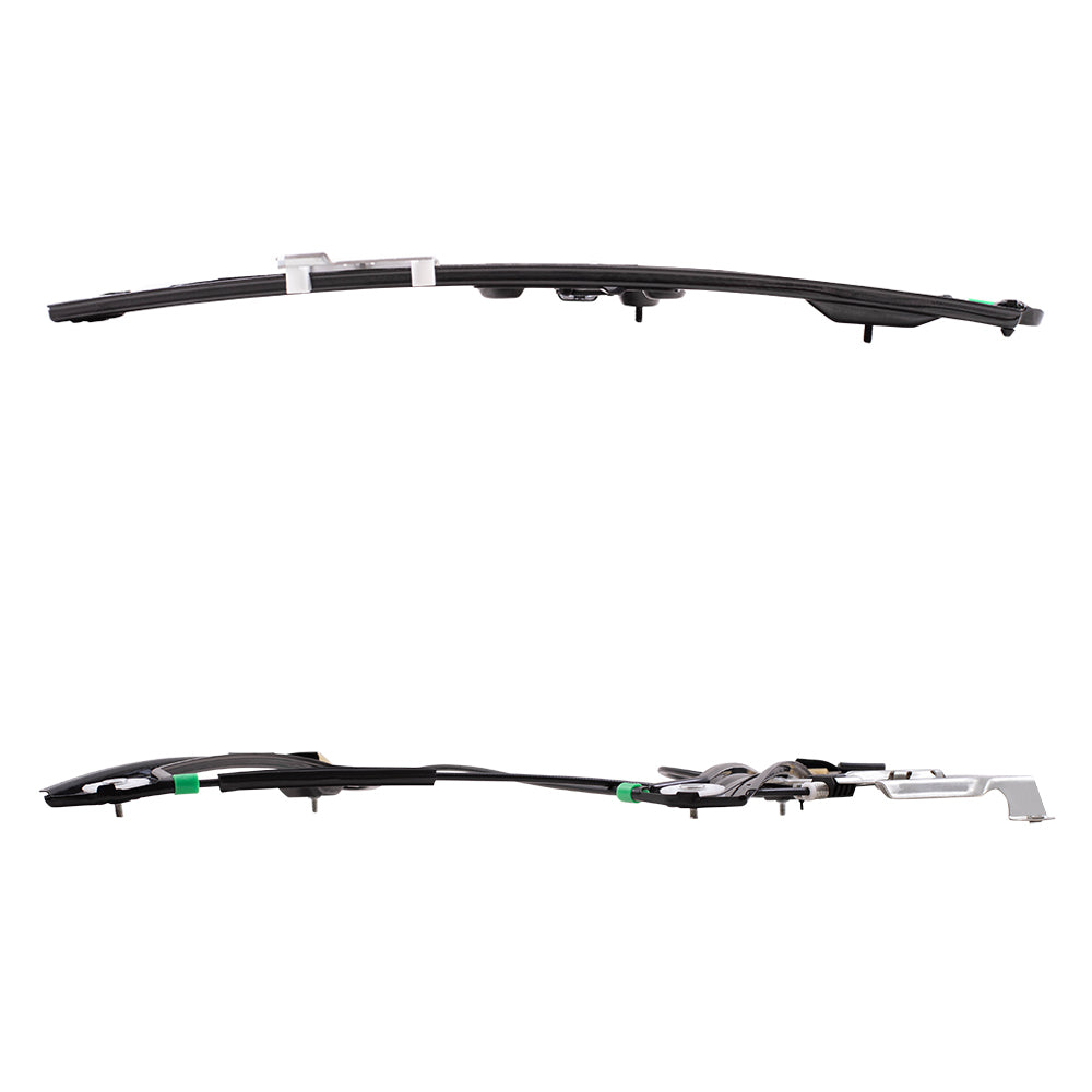 Driver and Passenger Side Power Window Regulators Without Motor 4 Piece Set Compatible with 2003-2007 Saab 9-3 Sedan/Wagon