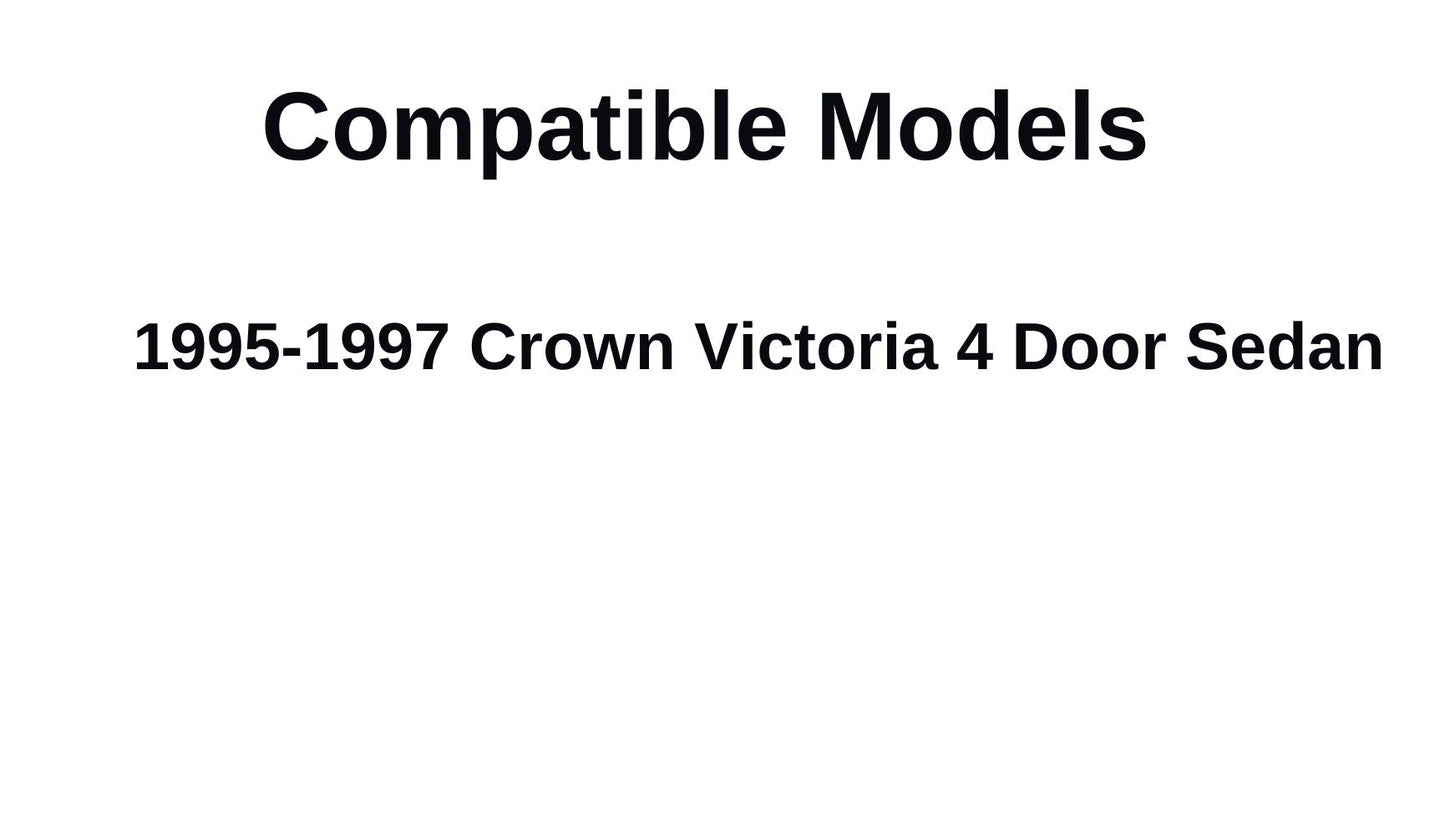 Passenger Right Side Rear Door Window Door Glass Compatible with Ford Crown Victoria 1995-1997 Models