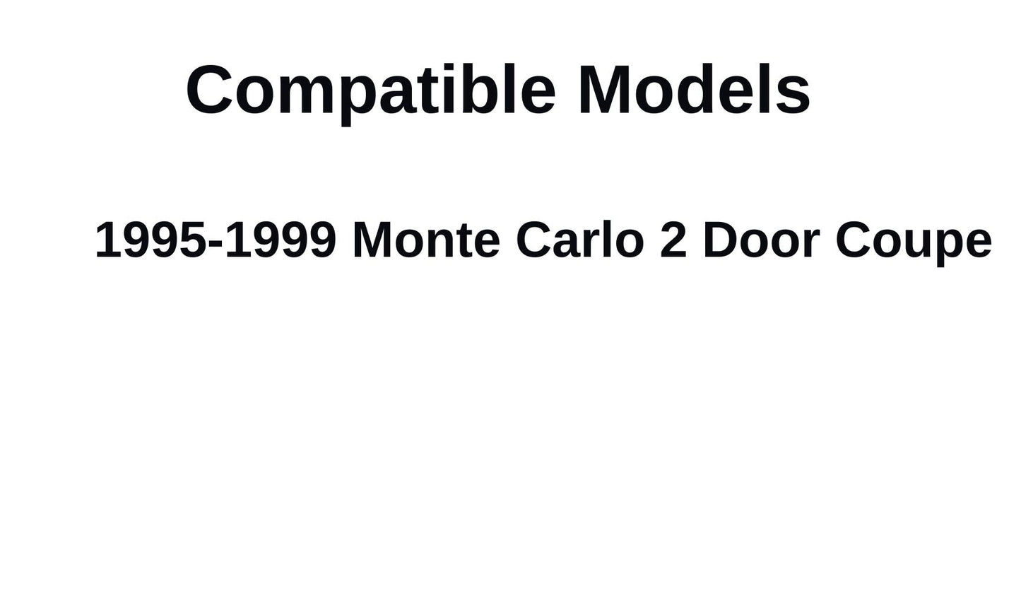 Passenger Right Side Front Door Window Door Glass Compatible with Chevrolet Monte Carlo 2 Door Coupe 1995-1999 Models