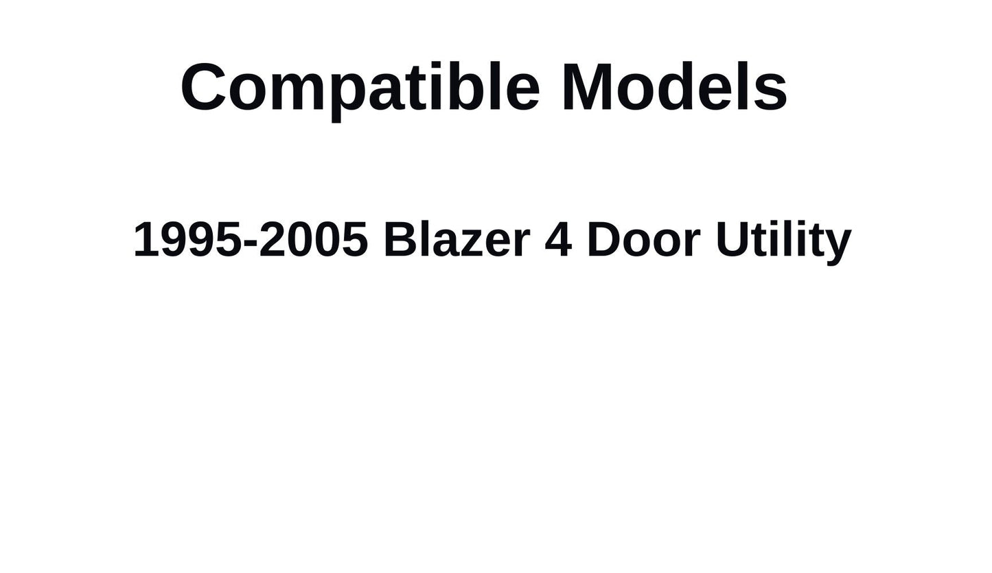 Passenger Right Side Rear Door Window Door Glass Compatible with Chevrolet Blazer 1995-2005 4 Door Models