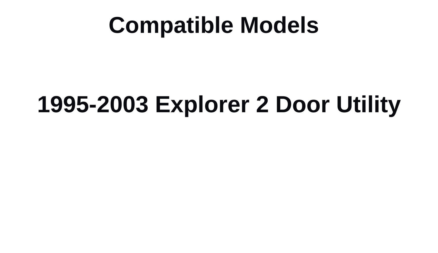 Passenger Right Side Door Window Door Glass Compatible with Ford Explorer 2 Door Utility 1995-2003 Models