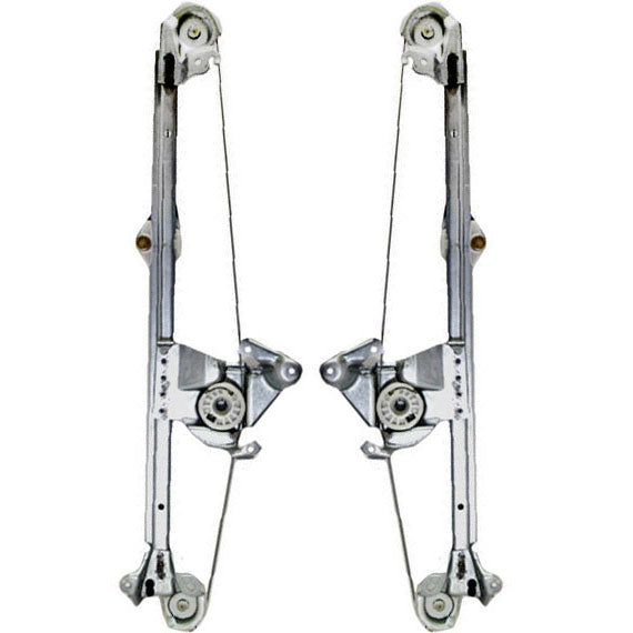 Driver and Passenger Rear Power Window Lift Regulators Compatible with 96-03 E-Class 2107301546 2107301646