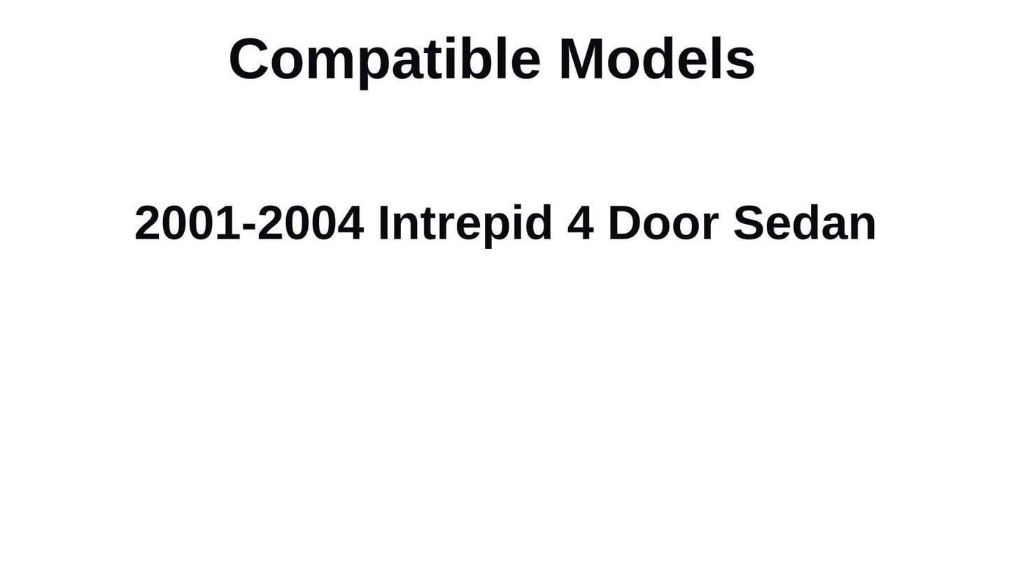 Passenger Right Side Front Door Window Door Glass Compatible with Dodge Intrepid 4 Door Sedan 2001-2004 Models