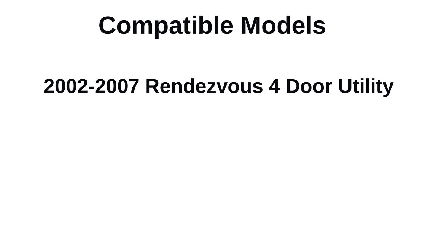 OEM W/On-Star Style Passenger Right Side Quarter Window Quarter Glass Compatible with Buick Rendezvous 2002-2007 Models