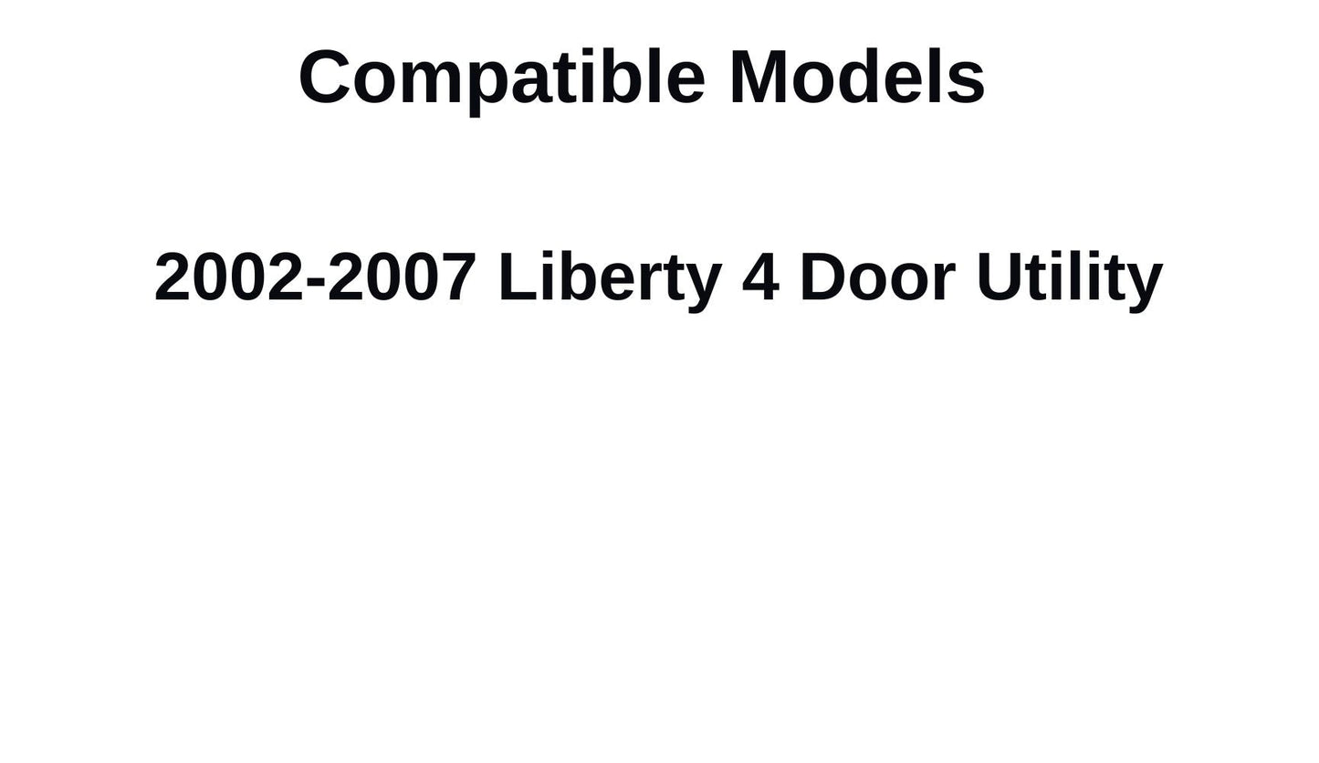 With Bottom Attachment Style Driver Left Side Rear Door Window Door Glass Compatible with Jeep Liberty 2002-2007 Models