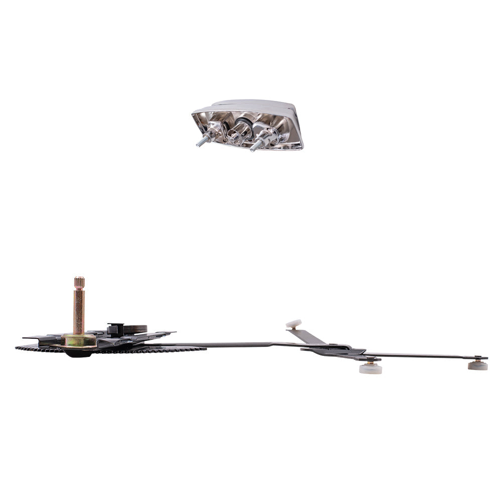 3 Piece Set of Front Manual Window Lift Regulators with Rear Gate Window Crank Handle Compatible with 1978-1991 C/K Pickup Truck Jimmy Blazer Suburban