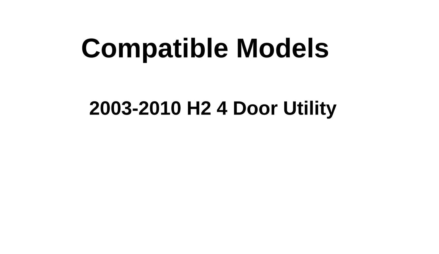 Heated Back Window Back Glass Compatible with Hummer H2 2003-2010 4 Door Utility Models