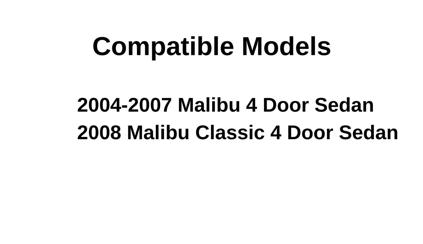 Heated Back Window Back Glass Compatible with Chevrolet Malibu 2004-2007 / Malibu Classic 2008 4 Door Sedan Models (Not For Malibu Maxx)