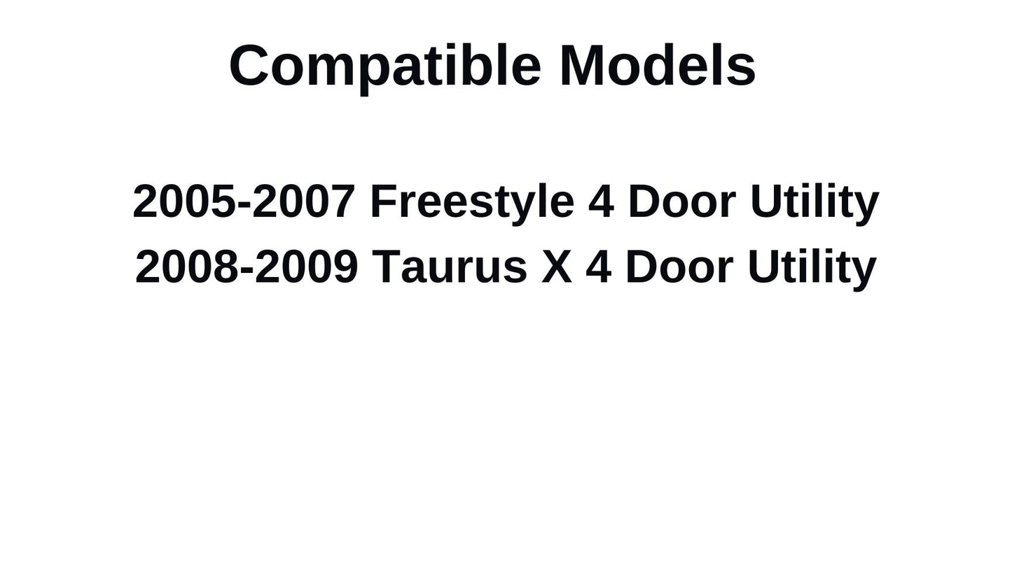 Heated Back Window Back Glass Compatible with Ford Taurus X/Ford Freestyle 2005-2009 Models