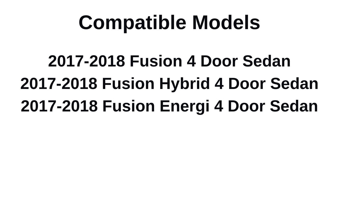 Heated Back Window Back Glass Compatible with Ford Fusion 2017-2018 Models