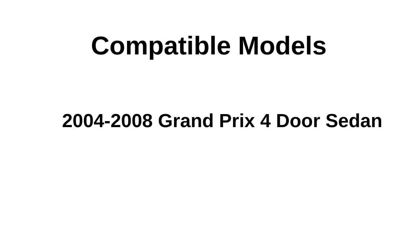 Driver Left Side Rear Door Glass Compatible with Pontiac Grand Prix 2004-2008 Models