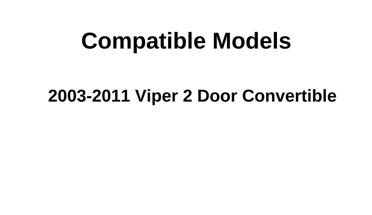 Passenger Right Side Door Window Door Glass Compatible with Dodge Viper 2 Door Convertible 2003-2011 Models