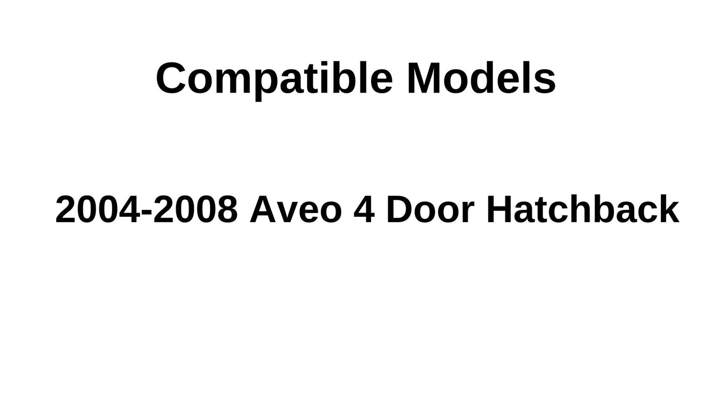Passenger Right Side Rear Door Window Door Glass Compatible with Chevrolet Aveo 2004-2008 4 Door Hatchback Models