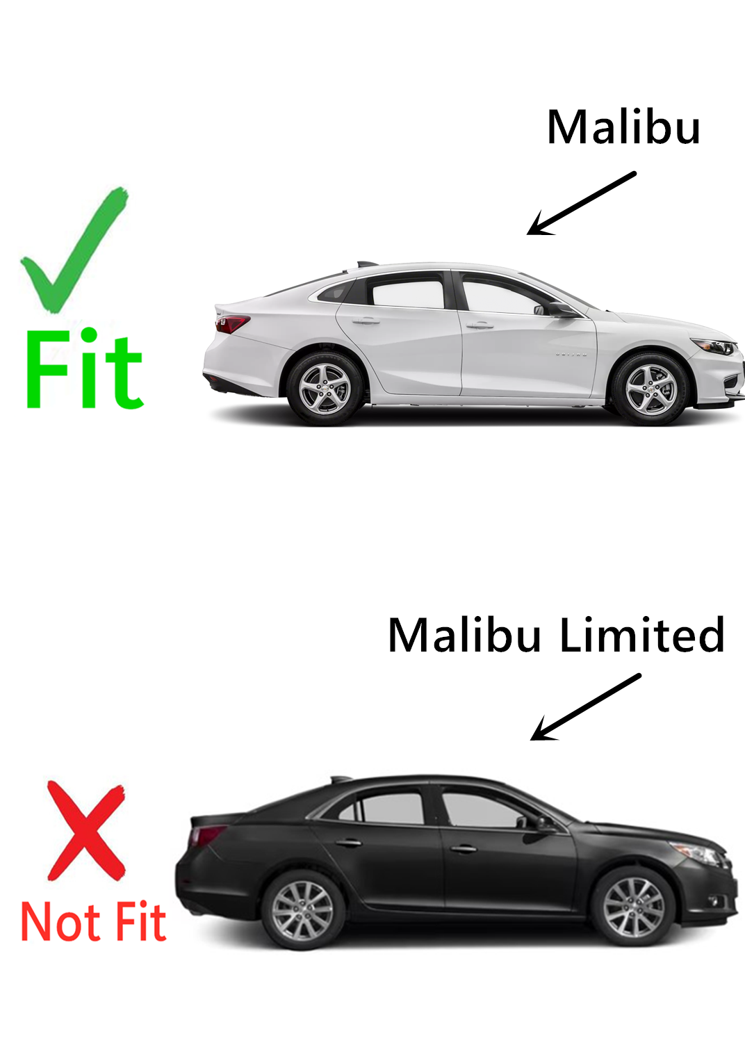 3.9mm Thickness Passenger Right Side Rear Door Window Door Glass Compatible with Chevrolet Malibu 2016-2022 Models