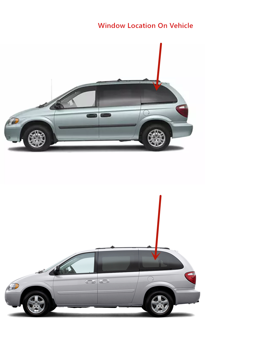 Driver Left Side Rear Sliding Door Window Door Glass Compatible with Chrysler Voyager/Grand Voyager/Town & Country/Dodge Caravan/Grand Caravan/Plymouth Voyager/Grand Voyager 1996-2000 Models