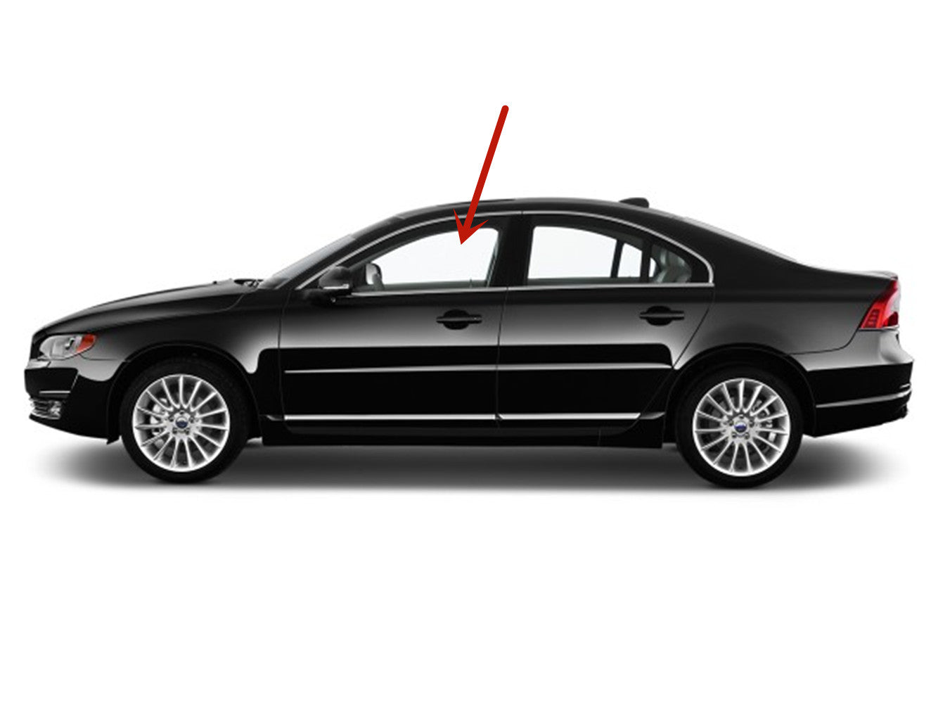 Driver Left Side Front Door Window Door Glass Compatible with Volvo S80 2007-2016 / XC70 2008-2016 / V70 2008-2011 Models