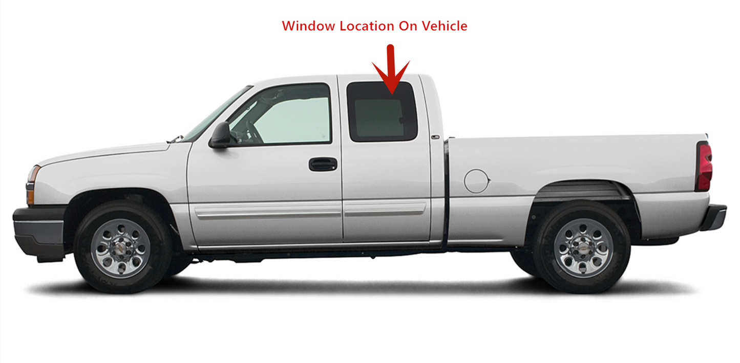 Privacy Movable Driver Left Side Rear Quarter Window Quarter Glass With Frame & Latch Compatible with GMC Sierra 1999-2006 / Sierra Classic 2007 Extended Cab Pickup Models