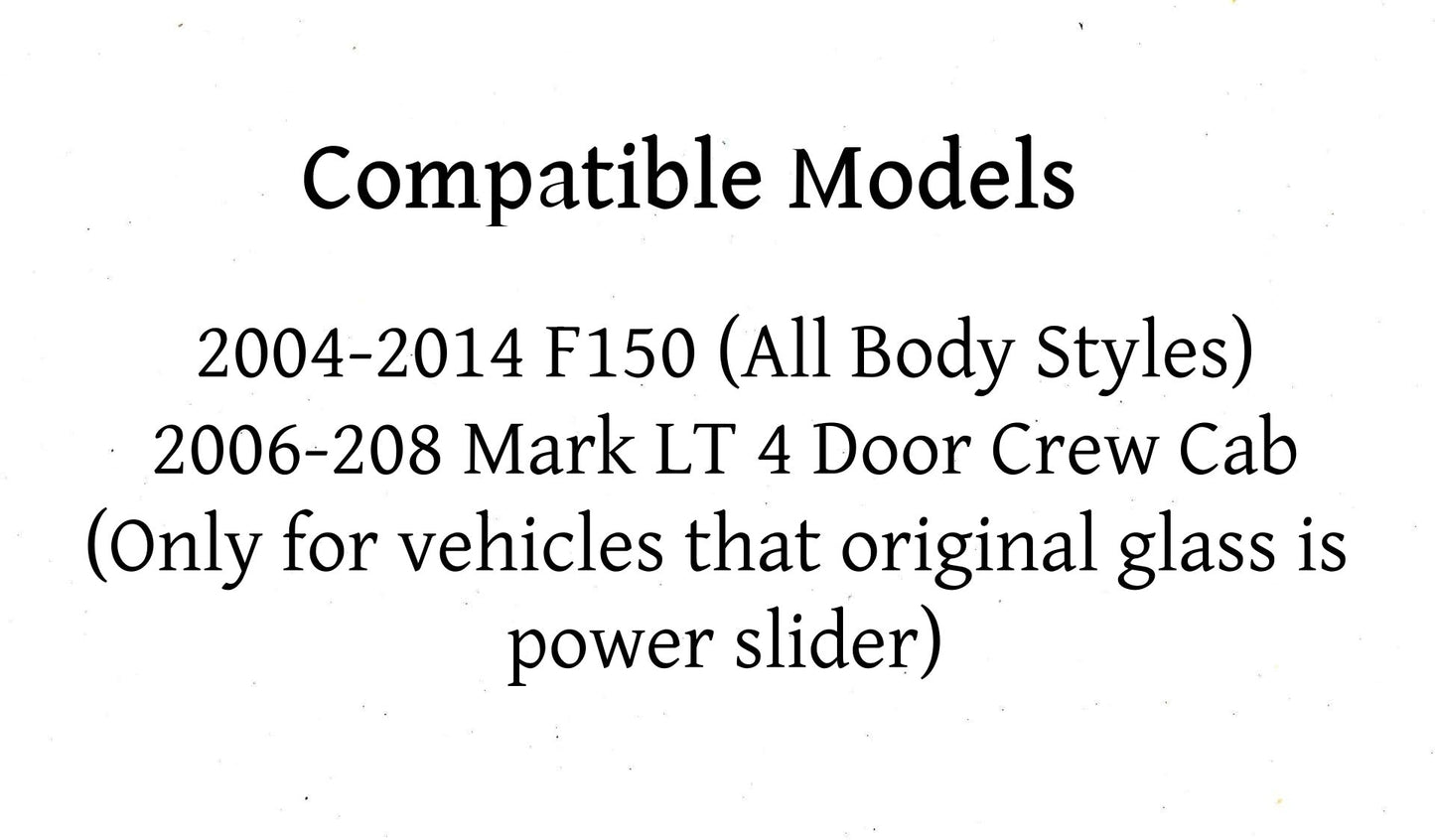 OE Sliding Back Window Back Glass Power Slider Compatible with Ford F150 Pickup 2004-2014/Lincoln Mark LT 2006-2008 Models