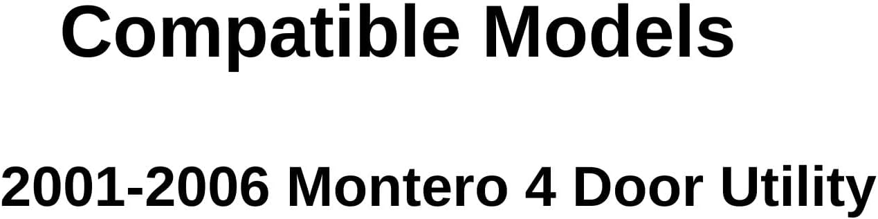 Passenger Right Side Rear Door Window Door Glass Compatible with Mitsubishi Montero 2001-2006 Models