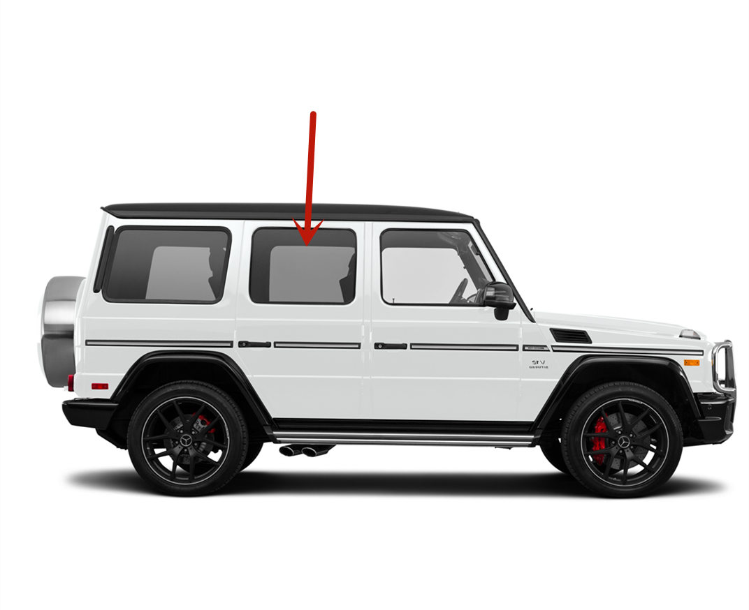 Rear Door Window Door Glass Compatible with Mercedes Benz G500 G55AMG G550 G63AMG Models