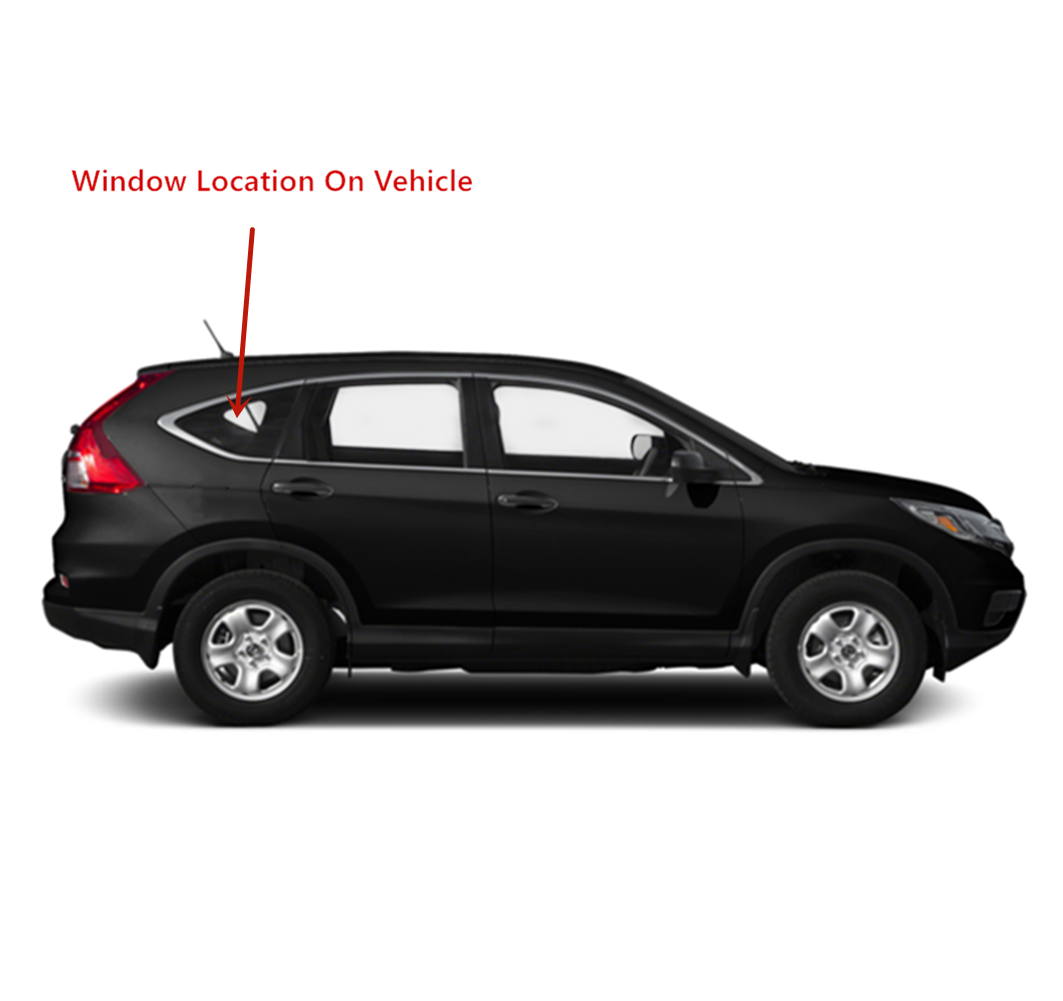 Passenger Right Side Quarter Window Quarter Glass Compatible with Honda CR-V 2012-2016 Models